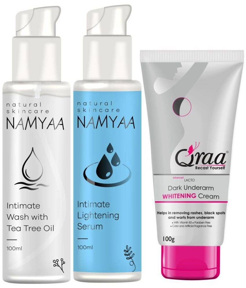     			Namyaa Complete Intimate Care Set (Intimate Serum, 100 g with Intimate Wash, 100 g and Advanced Lacto Underarm Cream, 100 g)