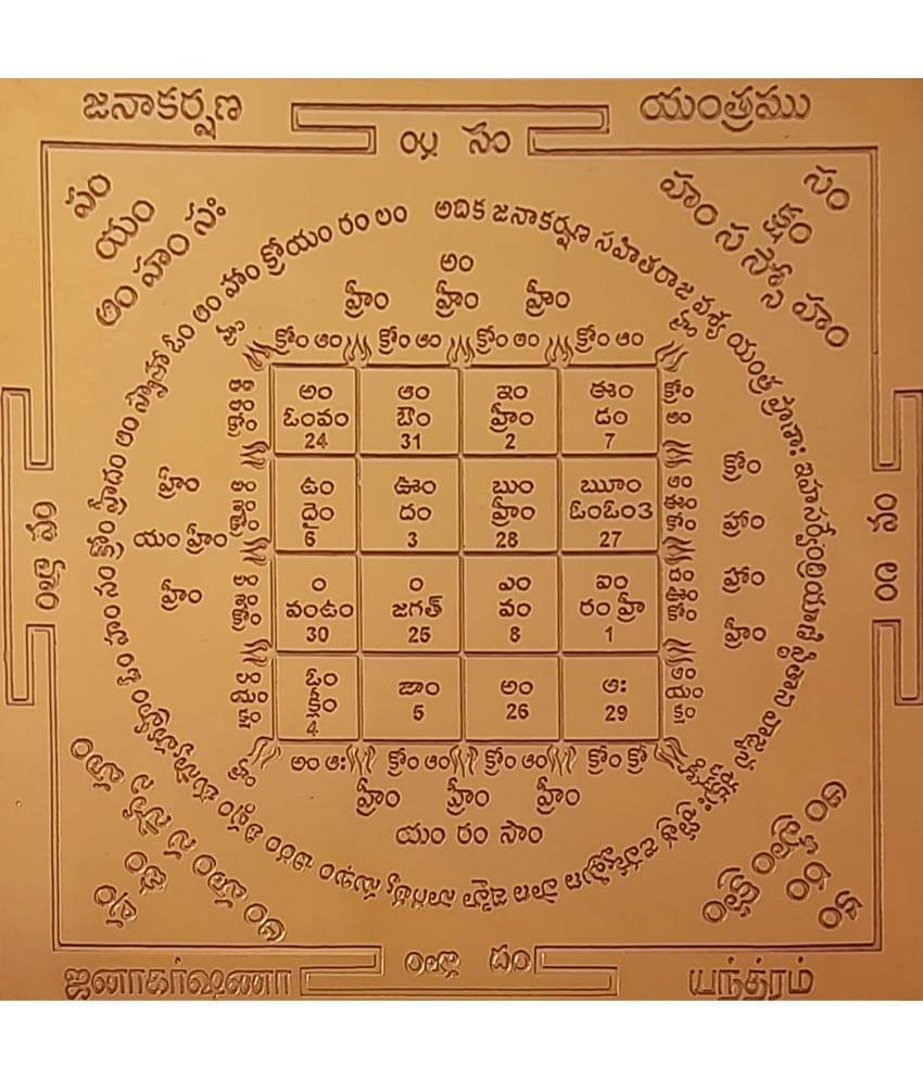     			Omkar Janakarshna  Copper Yantra / Akarshana Yantram