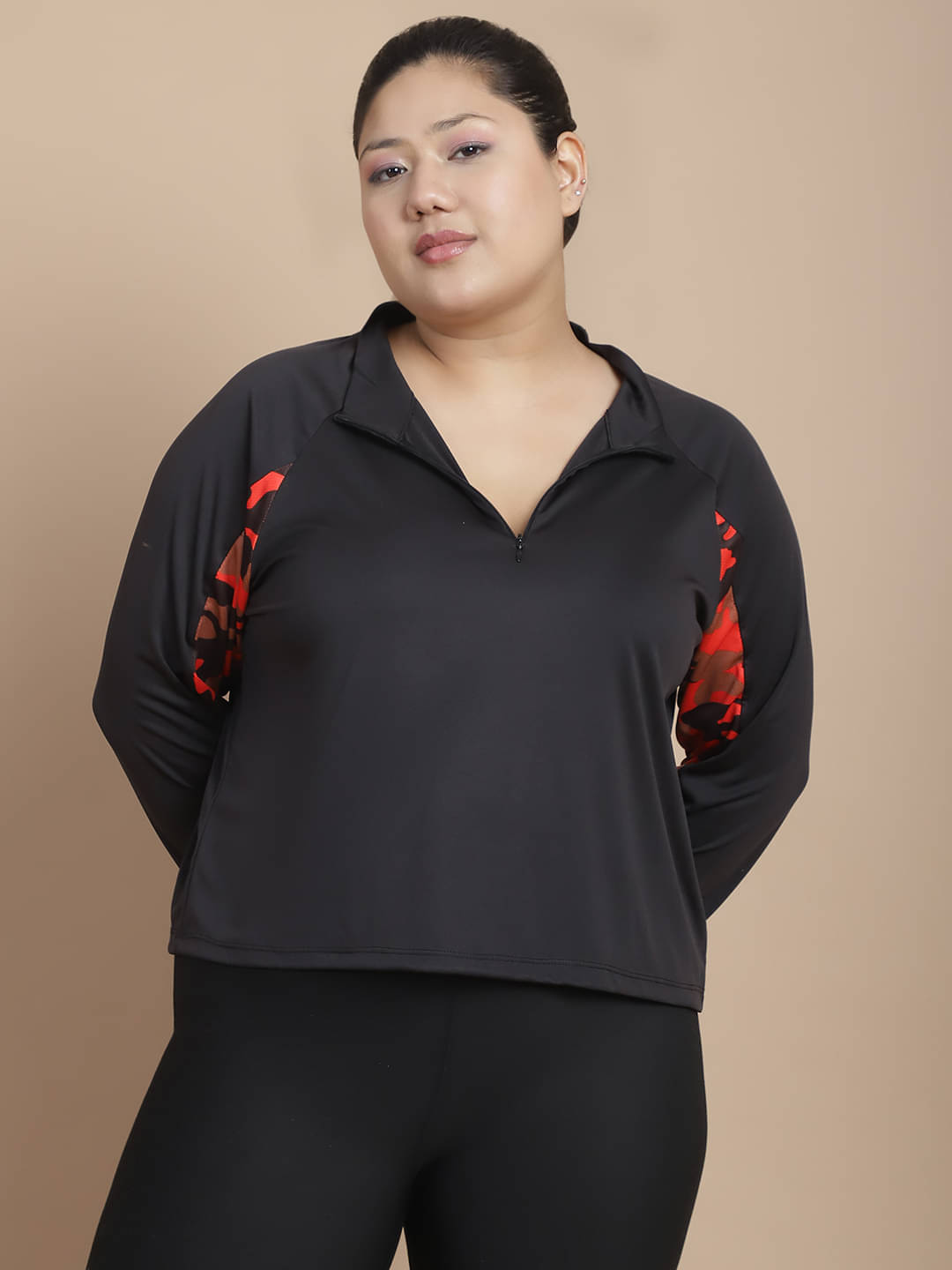     			Rigo Women's Polyester Regular Top ( Black )