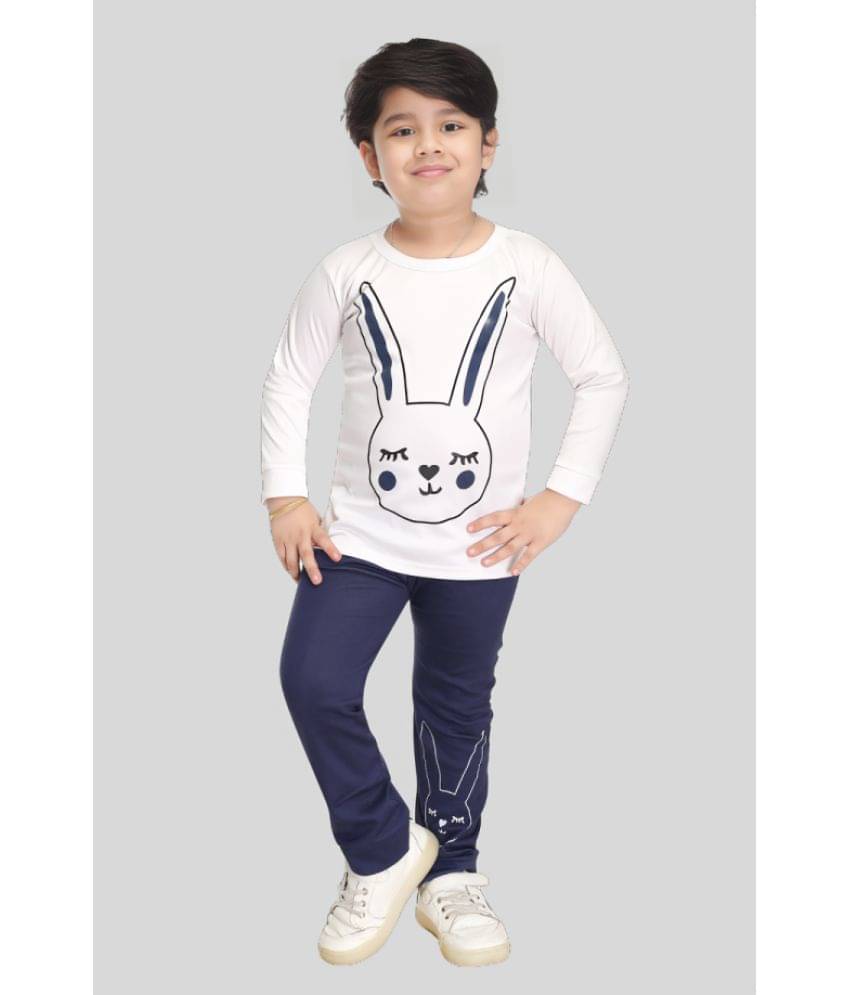     			s muktar garments Pack of 1 Boys Cotton T-Shirt & Pants Set ( Navy Blue )
