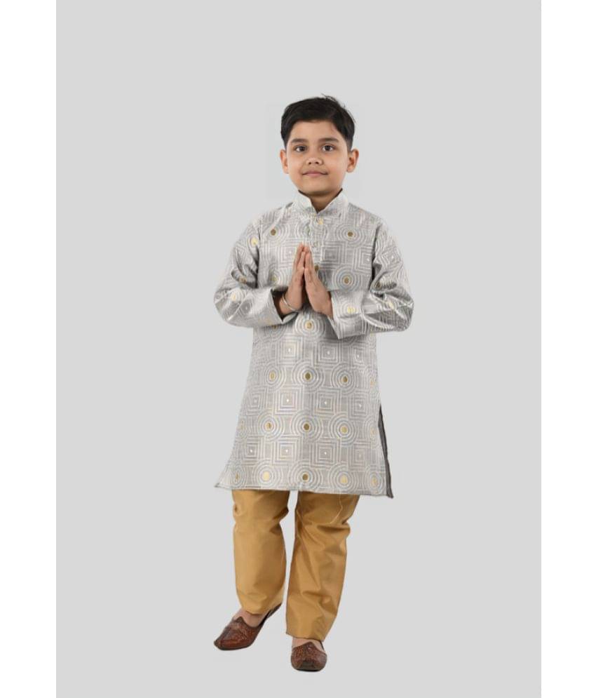     			s muktar garments Pack of 1 Boys Cotton Blend ( Silver )