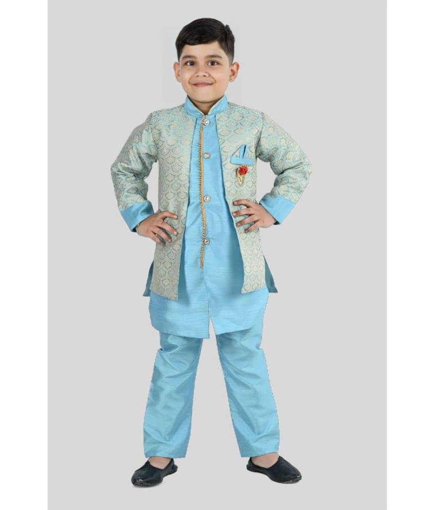 s muktar garments Pack of 1 Boys Cotton Blend ( Turquoise )     			s muktar garments Pack of 1 Boys Cotton Blend ( Turquoise )