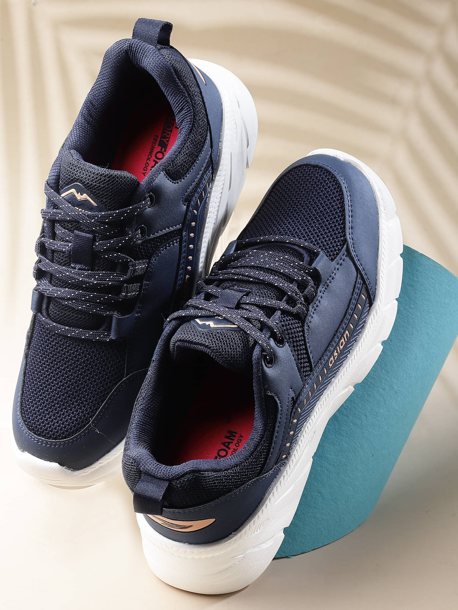     			ASIAN - Navy Women's Running Shoes