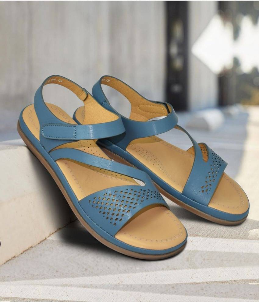     			Ajanta Blue Women's Flats