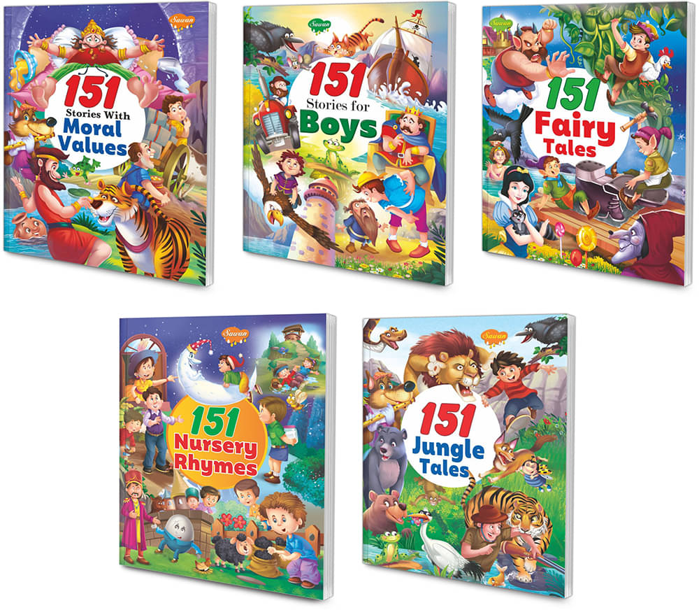     			All In One Combo Of Story Books For Nursery | Pack of 5 Books