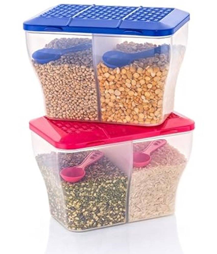 Analog Kitchenware Dal/Masala/Vegetable Plastic Multicolor Pickle Container ( Set of 2 ) Analog Kitchenware Dal/Masala/Vegetable Plastic Multicolor Pickle Container ( Set of 2 )