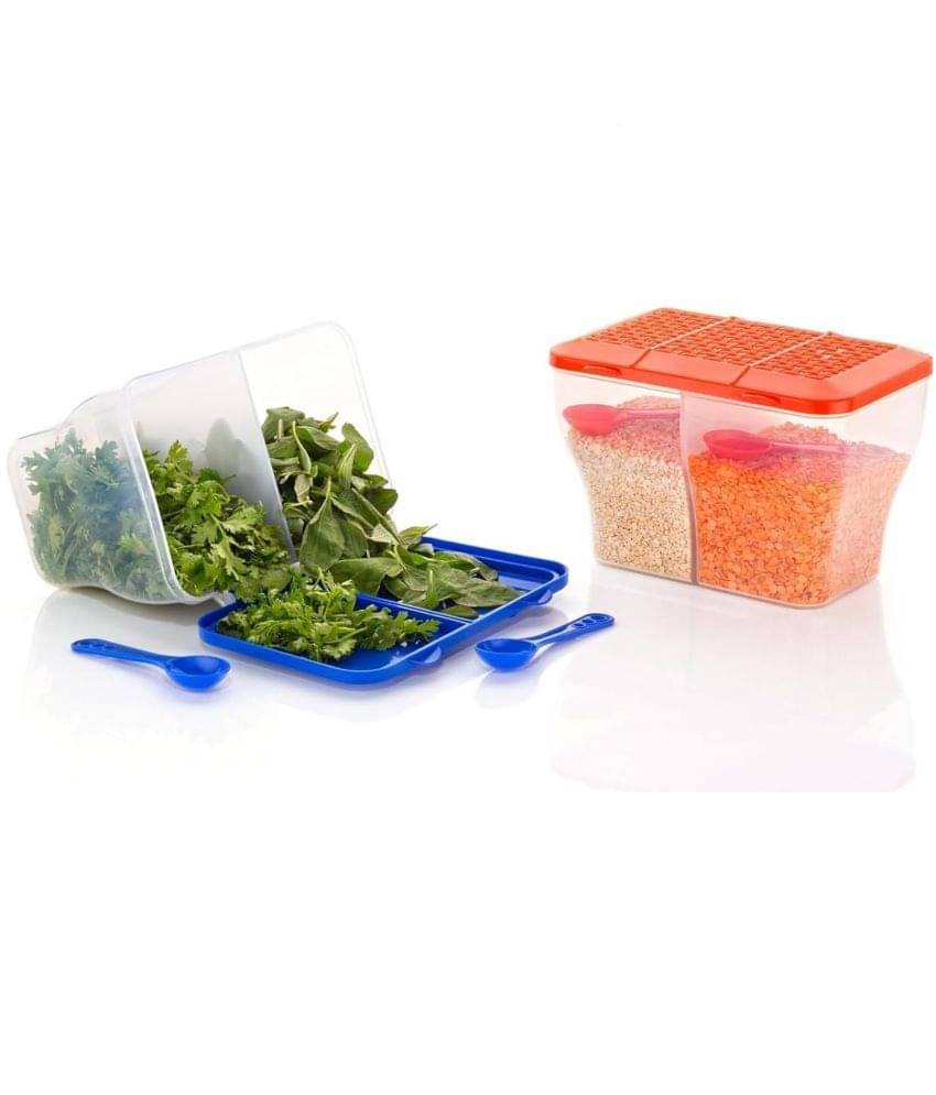 Analog Kitchenware Dal/Masala/Vegetable Plastic Multicolor Multi-Purpose Container ( Set of 2 ) Analog Kitchenware Dal/Masala/Vegetable Plastic Multicolor Multi-Purpose Container ( Set of 2 )