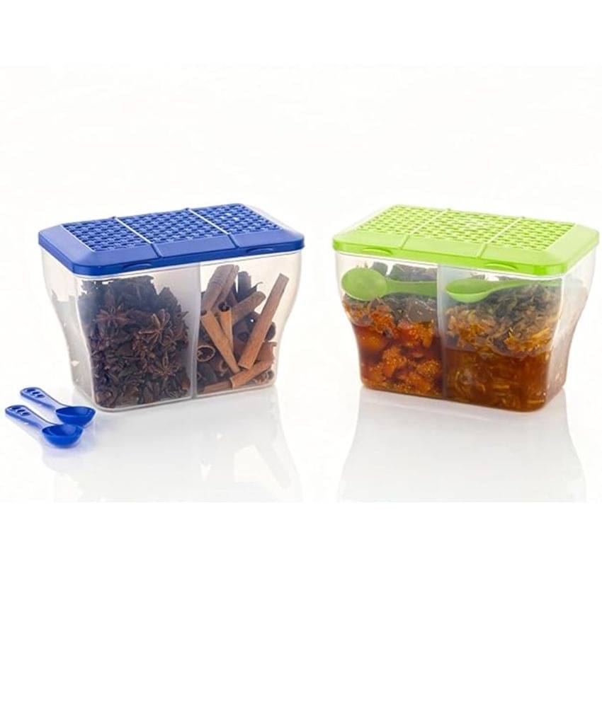 Analog Kitchenware Dal/Masala/Vegetable Plastic Multicolor Pickle Container ( Set of 2 ) Analog Kitchenware Dal/Masala/Vegetable Plastic Multicolor Pickle Container ( Set of 2 )