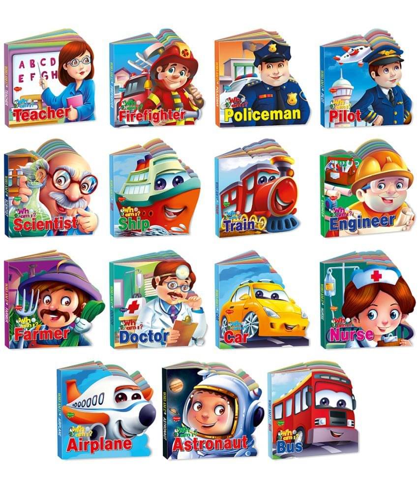 Complete learing professional and Transport kit of Sawan cut out die cut shape book | Gift pack of 15 who am I board books Complete learing professional and Transport kit of Sawan cut out die cut shape book | Gift pack of 15 who am I board books