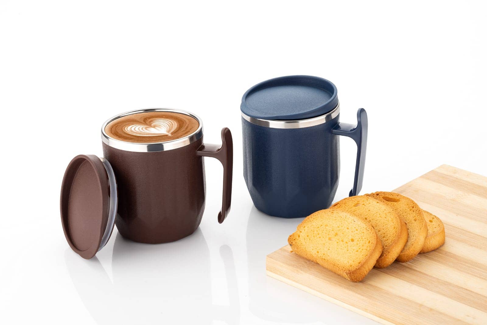 FIT4CHEF Diamond Coffee Mug Solid Stainless Steel Coffee Mug 300 mL ( Pack of 2 )