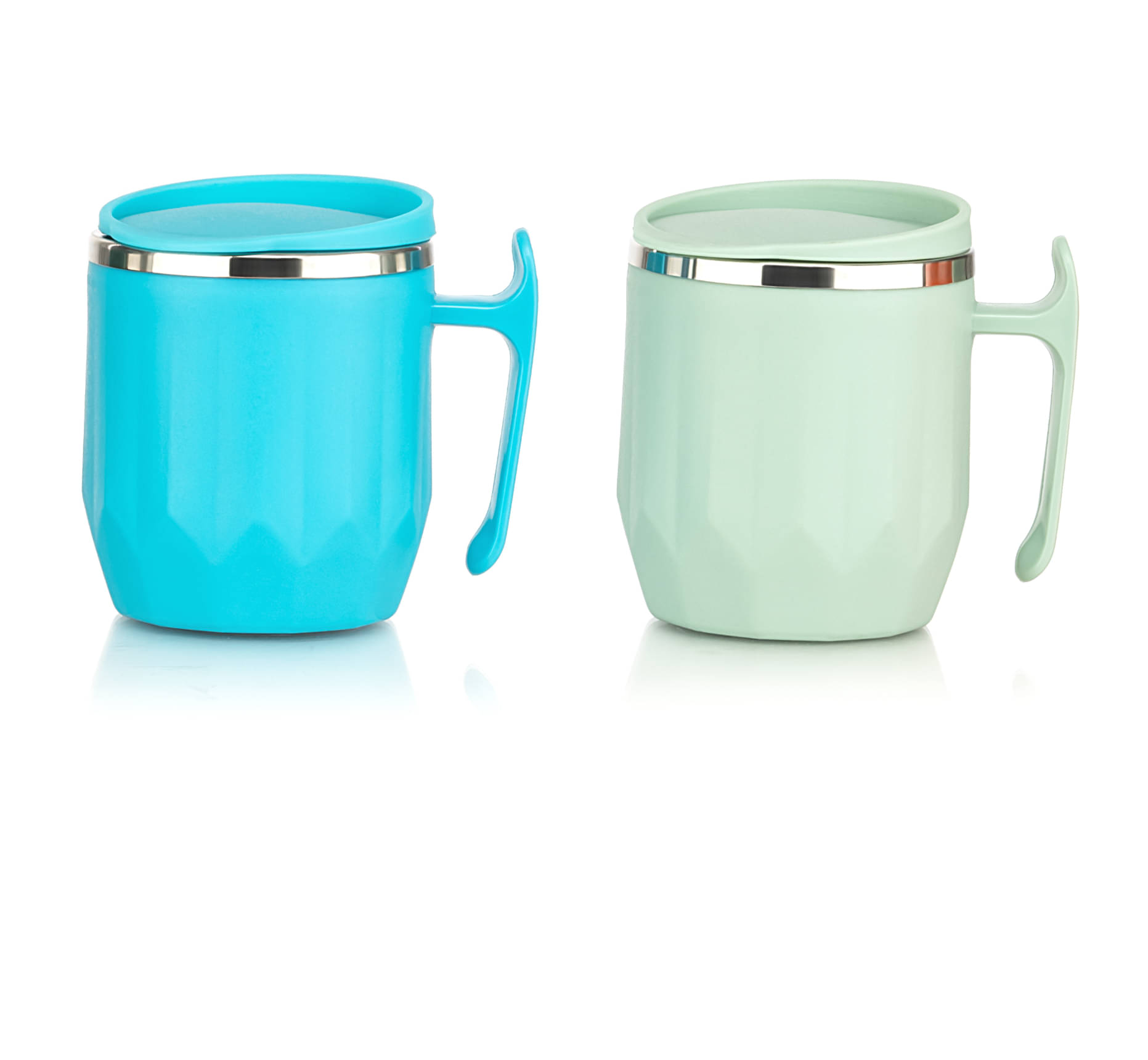     			FIT4CHEF Diamond Coffee Mug Solid Stainless Steel Coffee Mug 300 mL ( Pack of 2 )