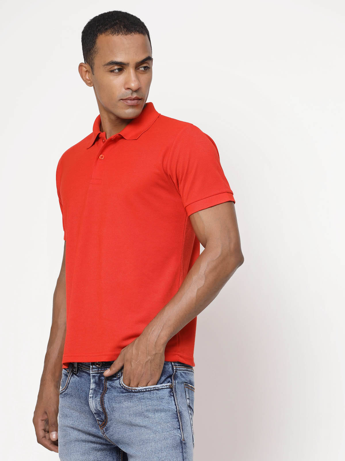 Fundoo Pack of 1 Polyester Slim Fit Solid Half Sleeves Men's Polo T Shirt ( Red ) Fundoo Pack of 1 Polyester Slim Fit Solid Half Sleeves Men's Polo T Shirt ( Red )