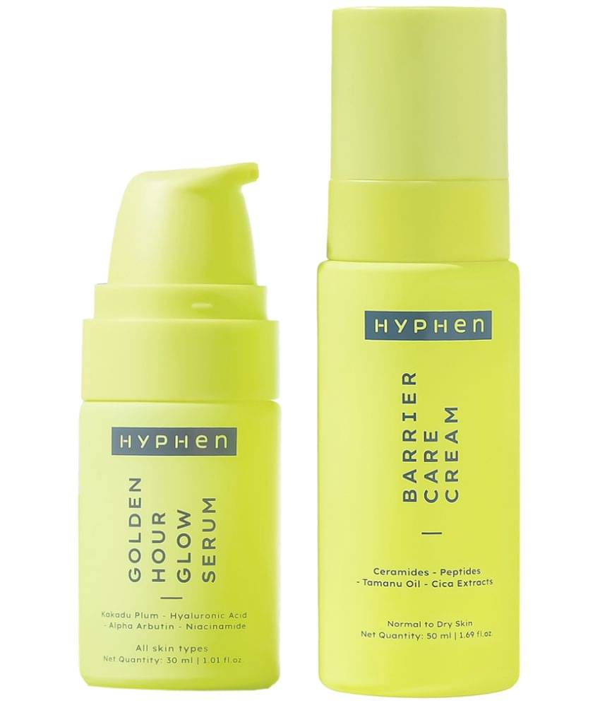     			Hyphen PM Skincare RoutineGolden Hour Glow Serum 30ml & Barrier Care Cream 50ml (Pack of 2)