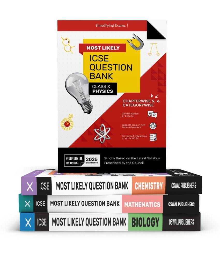 Oswal-Gurukul Most Likely ICSE Question Bank Class 10 Bundles (Set of 4) : Physics, Chemistry, Maths & Biology for Exam 2024 Oswal-Gurukul Most Likely ICSE Question Bank Class 10 Bundles (Set of 4) : Physics, Chemistry, Maths & Biology for Exam 2024