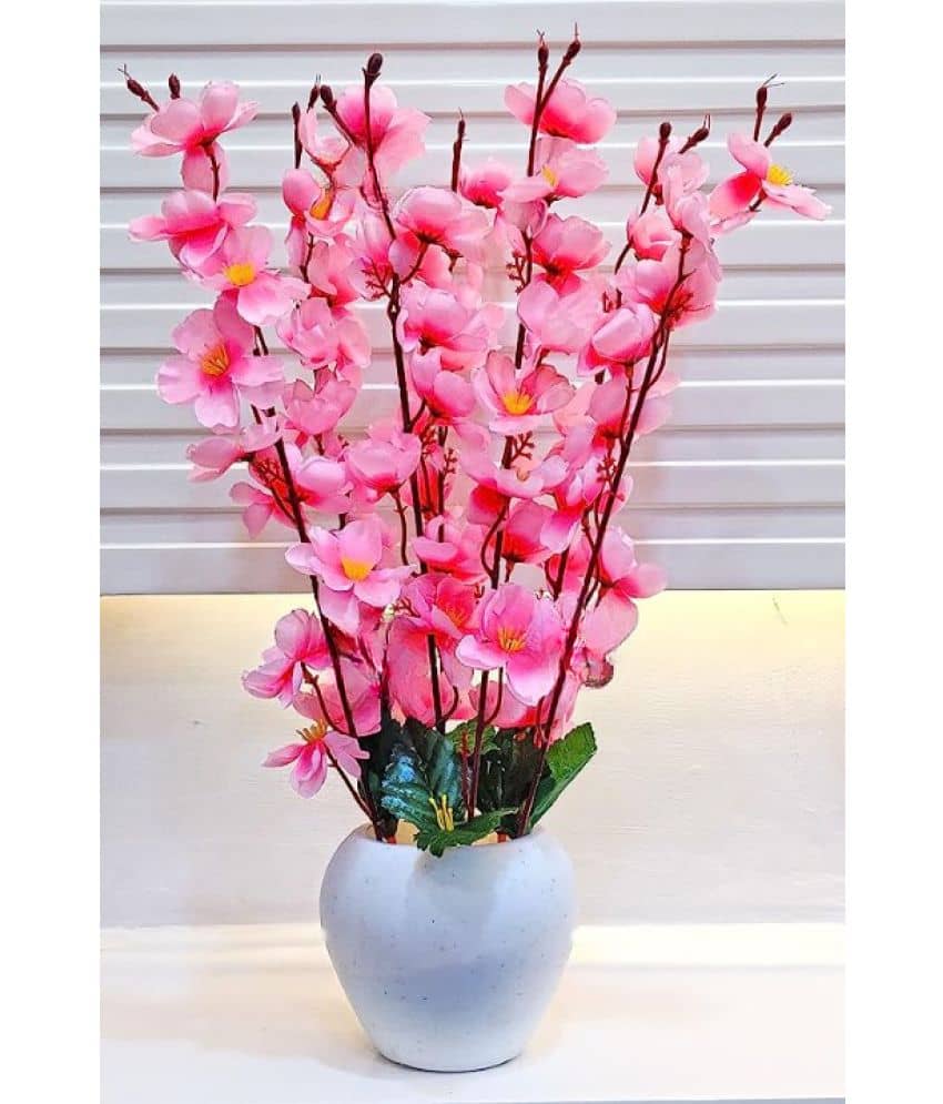 REAL PBR - Pink Cherry Blossom Artificial Flower ( Pack of 1 )