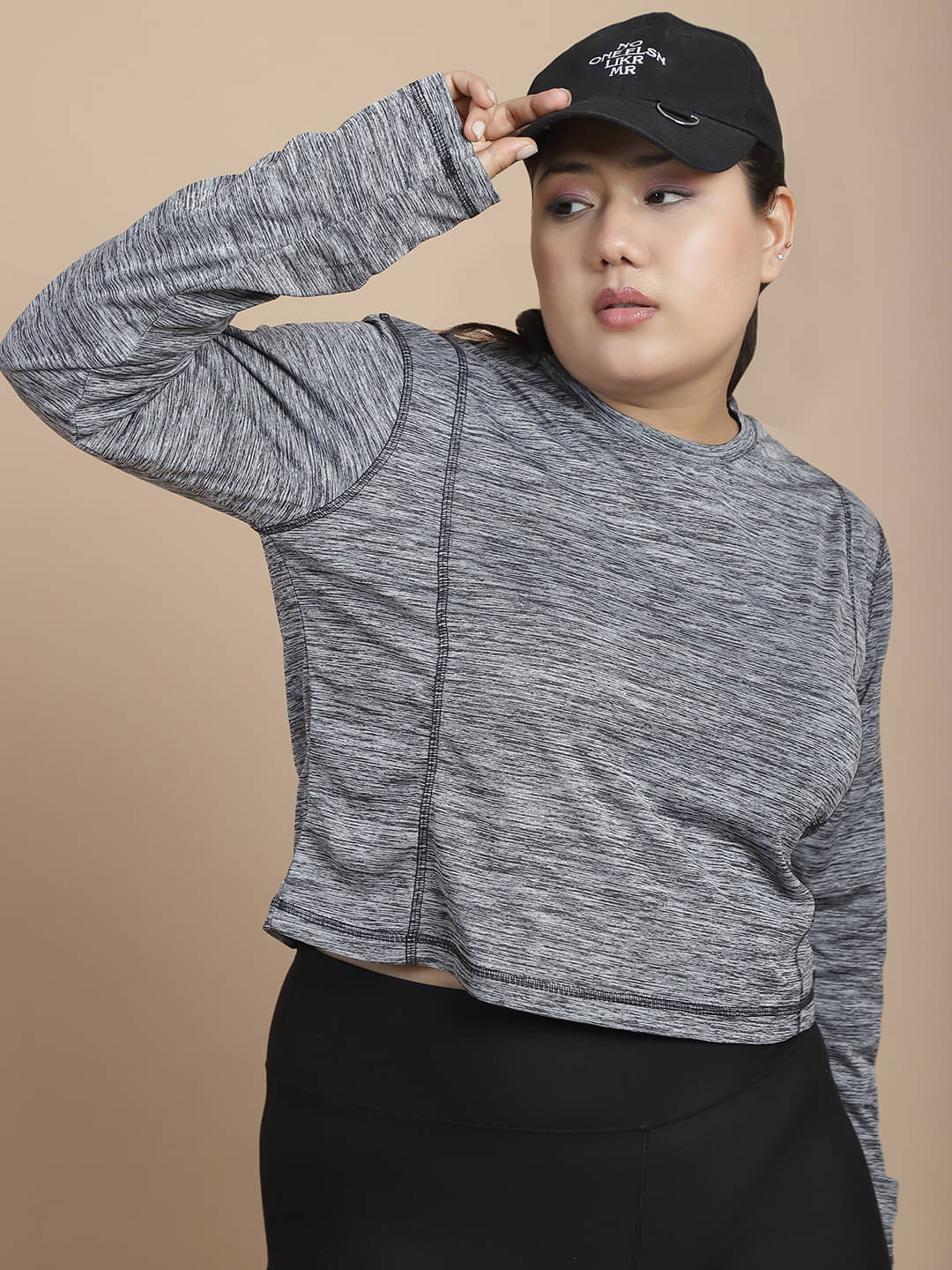 Rigo Women's Polyester Crop Top ( Grey ) Rigo Women's Polyester Crop Top ( Grey )