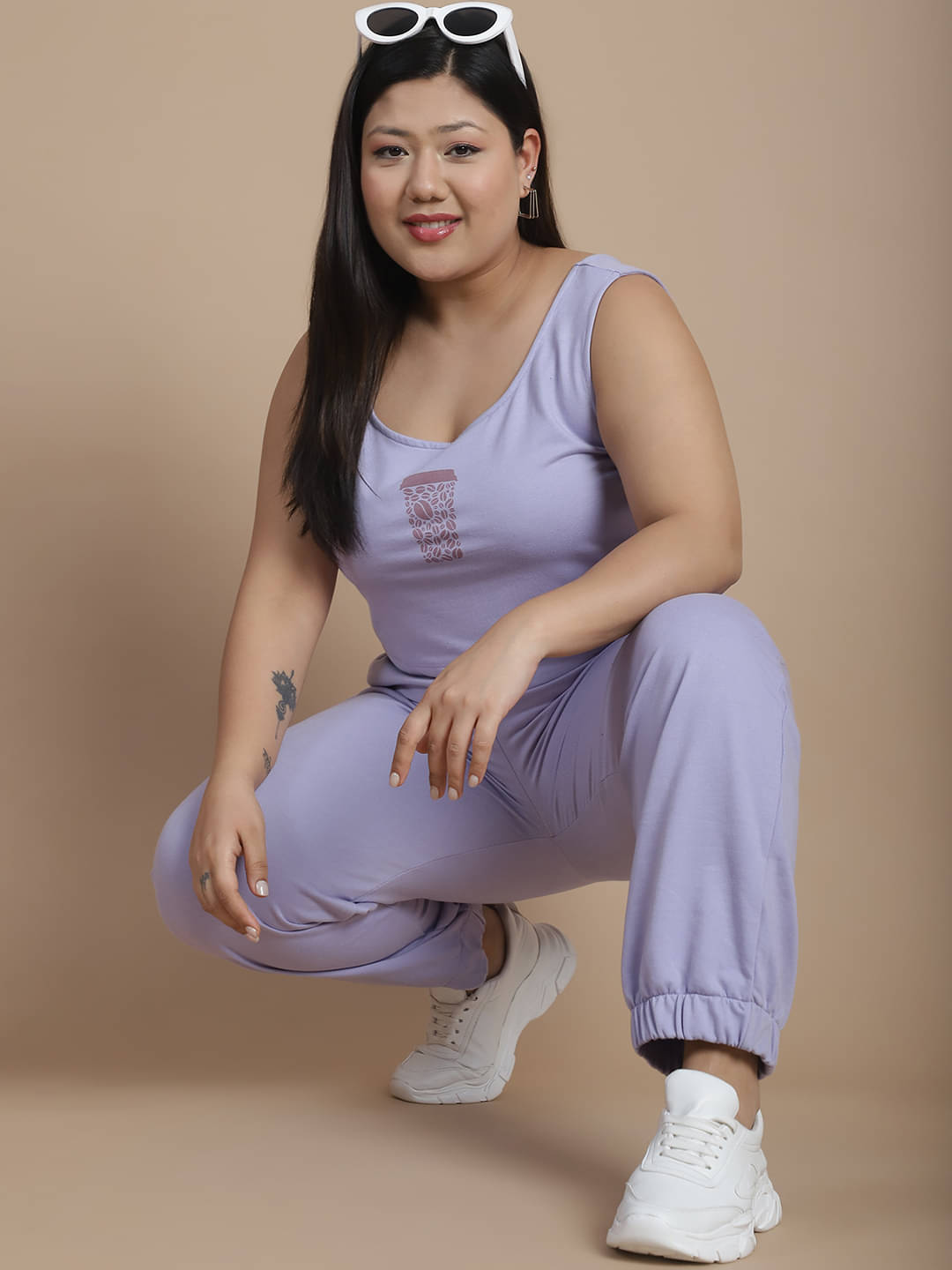     			Rigo Women Printed Top With Trousers Co-Ord Set ( Lavender )