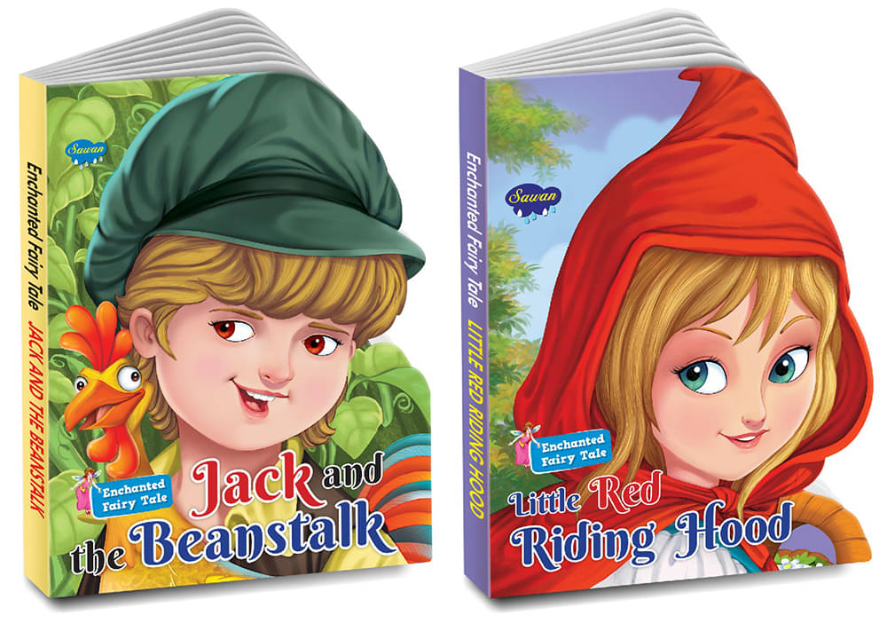     			Sawan Enchanted Fairy Tale Story Books | Pack of 2 Books | Cut Out Die Cut Shape Books (v2)