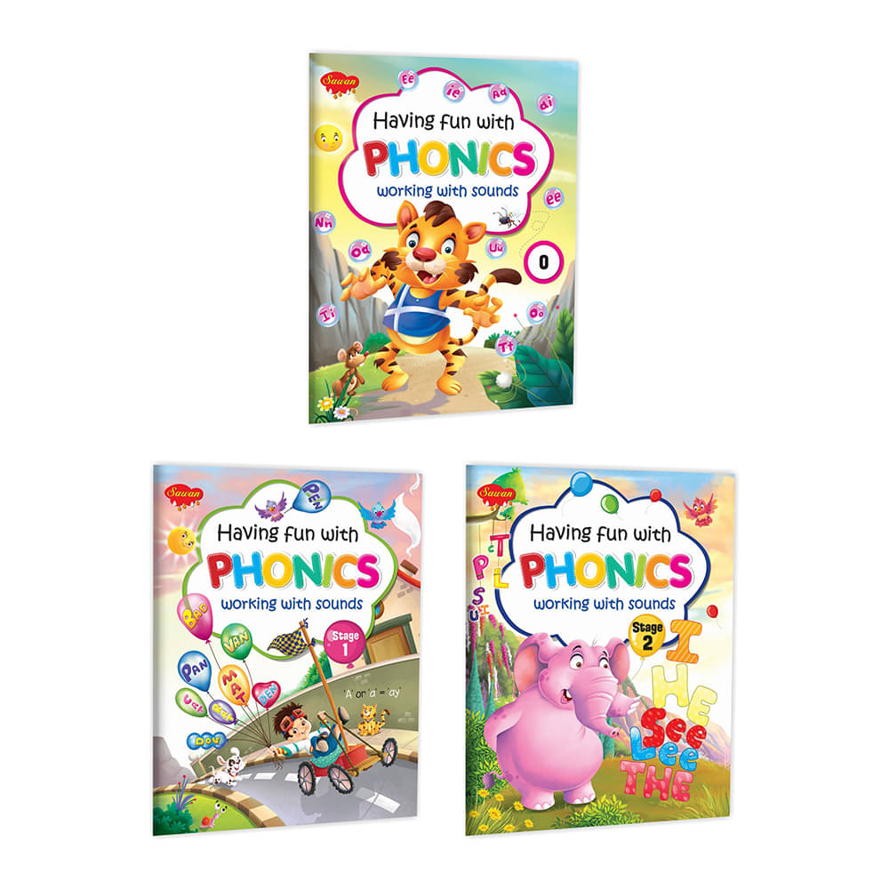    			Set of 3 school Books, Having Fun with Phonics (Stage 1), Having Fun with Phonics (Stage 2) and Having Fun with Phonics-0