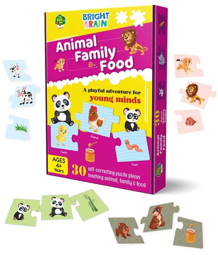     			The Book Tree Animals Family Food Puzzle - 20+ Piece Jigsaw Puzzle for Preschoolers, Educational Toy for Learning Animals Family Food, Gifts for Kids Ages 3 to 6