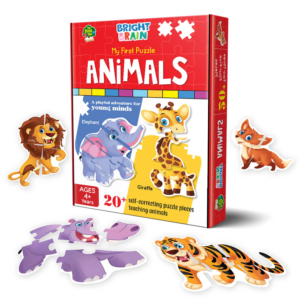     			The Book Tree Animals Puzzle 20+ Big Size Piece Jigsaw Puzzle for Preschoolers, Educational Toy for Learning Animals, Gifts for Kids Ages 3 to 6