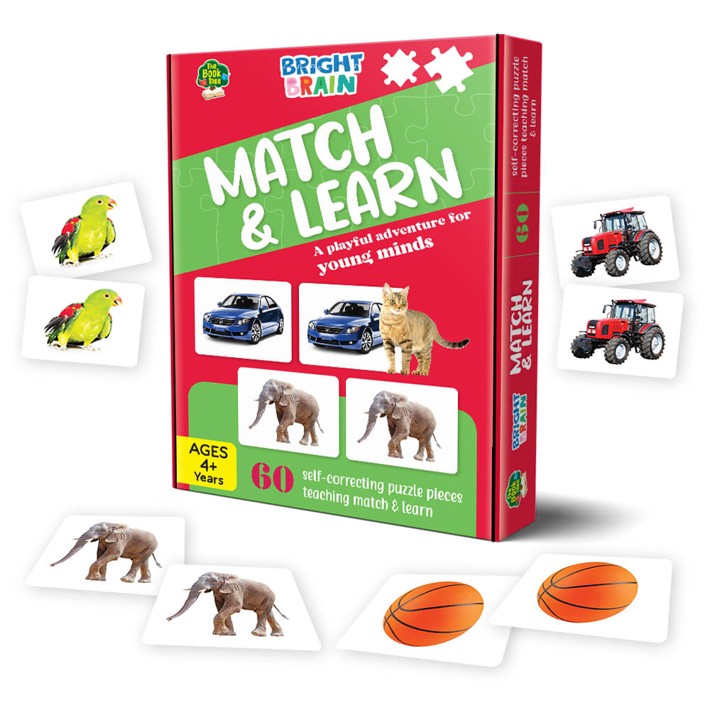     			The Book Tree Bright Brain Match and Learn 60 Piece (30 Sets) Jigsaw Puzzle for Preschoolers, Educational Toy for Learning Picture Matching, Gifts for Kids Ages 3 to 6