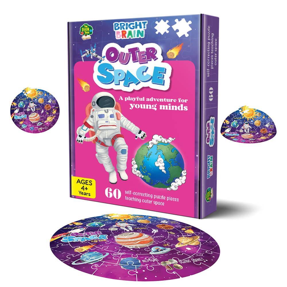 The Book Tree Bright Brain Outer Space 60 Piece Jigsaw Puzzle for Preschoolers, Educational Toy for Learning Space, Gifts for Kids Ages 3 to 6 The Book Tree Bright Brain Outer Space 60 Piece Jigsaw Puzzle for Preschoolers, Educational Toy for Learning Space, Gifts for Kids Ages 3 to 6