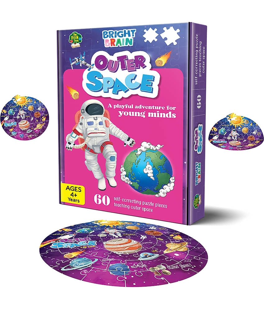 The Book Tree Bright Brain Outer Space 60 Piece Jigsaw Puzzle for Preschoolers, Educational Toy for Learning Space, Gifts for Kids Ages 3 to 6 - Stationery | Buy online on ZillyBuy