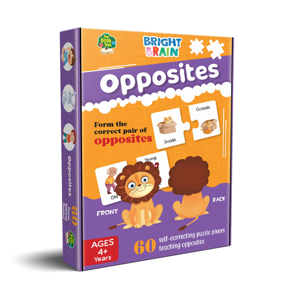 The Book Tree Bright Brain Opposites 60 Piece Jigsaw Puzzle for Preschoolers, Educational Toy for Learning Opposites, Gifts for Kids Ages 3 to 6 The Book Tree Bright Brain Opposites 60 Piece Jigsaw Puzzle for Preschoolers, Educational Toy for Learning Opposites, Gifts for Kids Ages 3 to 6
