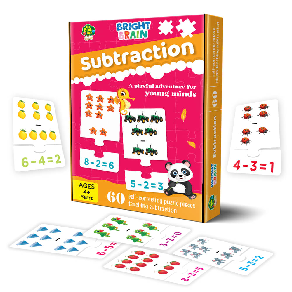    			The Book Tree Bright BrainSubtraction Puzzle for Kids, Gift Box