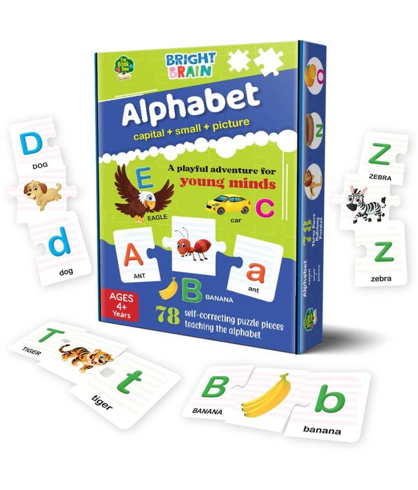     			The Book Tree Capital and Small Letter Alphabet Puzzle - 78 Piece Jigsaw Puzzle for Preschoolers, Educational Toy for Learning ABCs and Letters, Gifts for Kids Ages 3 to 6