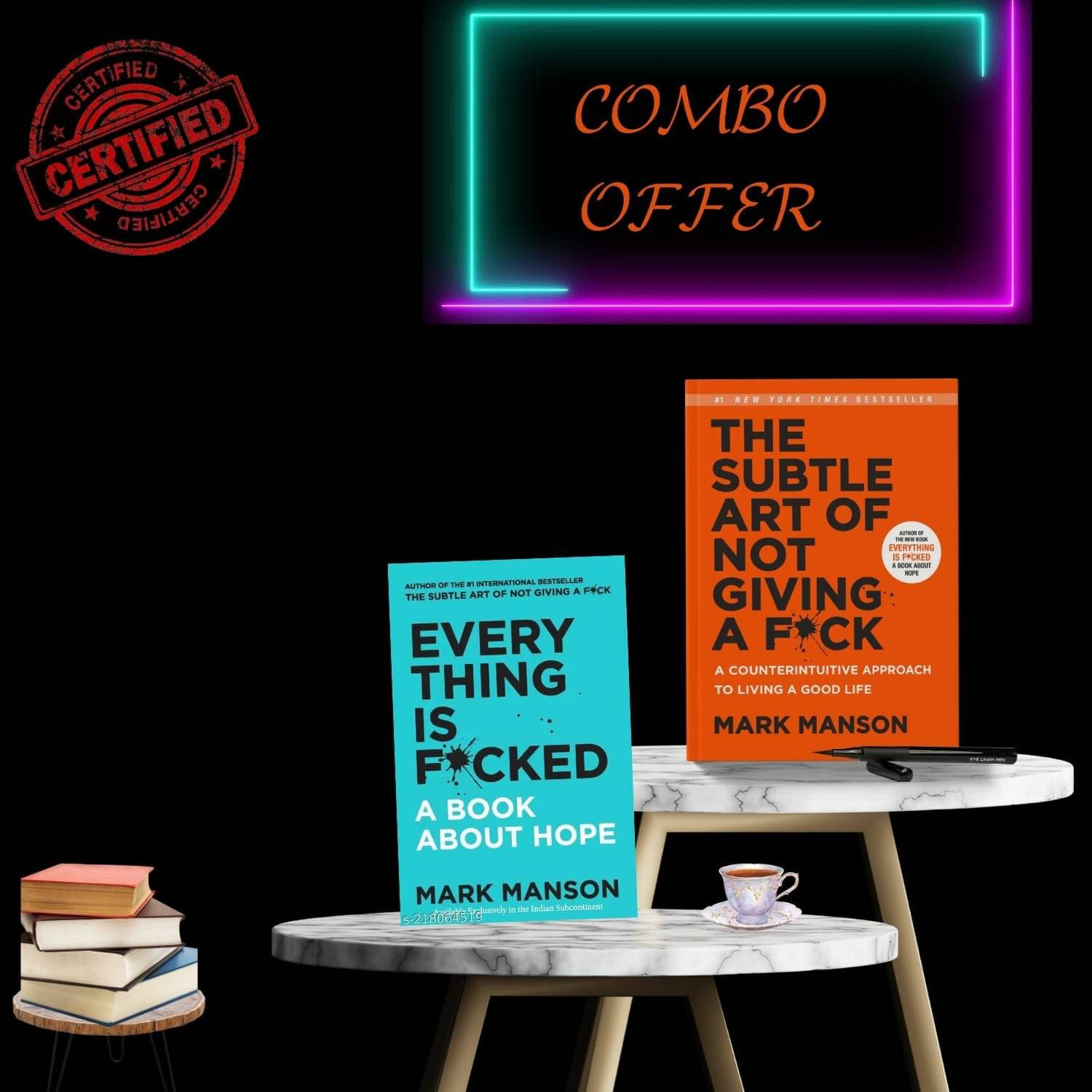     			The Subtle Art of Not Giving a F*ck + Everything is Fucked (2 Books Combo) [Board book] MARK MANSON [Board book] MARK MANSON [Board book] MARK MANSON Board book – 7 March 2024