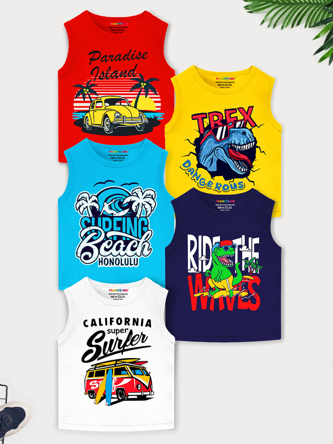     			Trampoline Pack of 1 Boys Cotton Blend T-Shirt ( Multi Color )