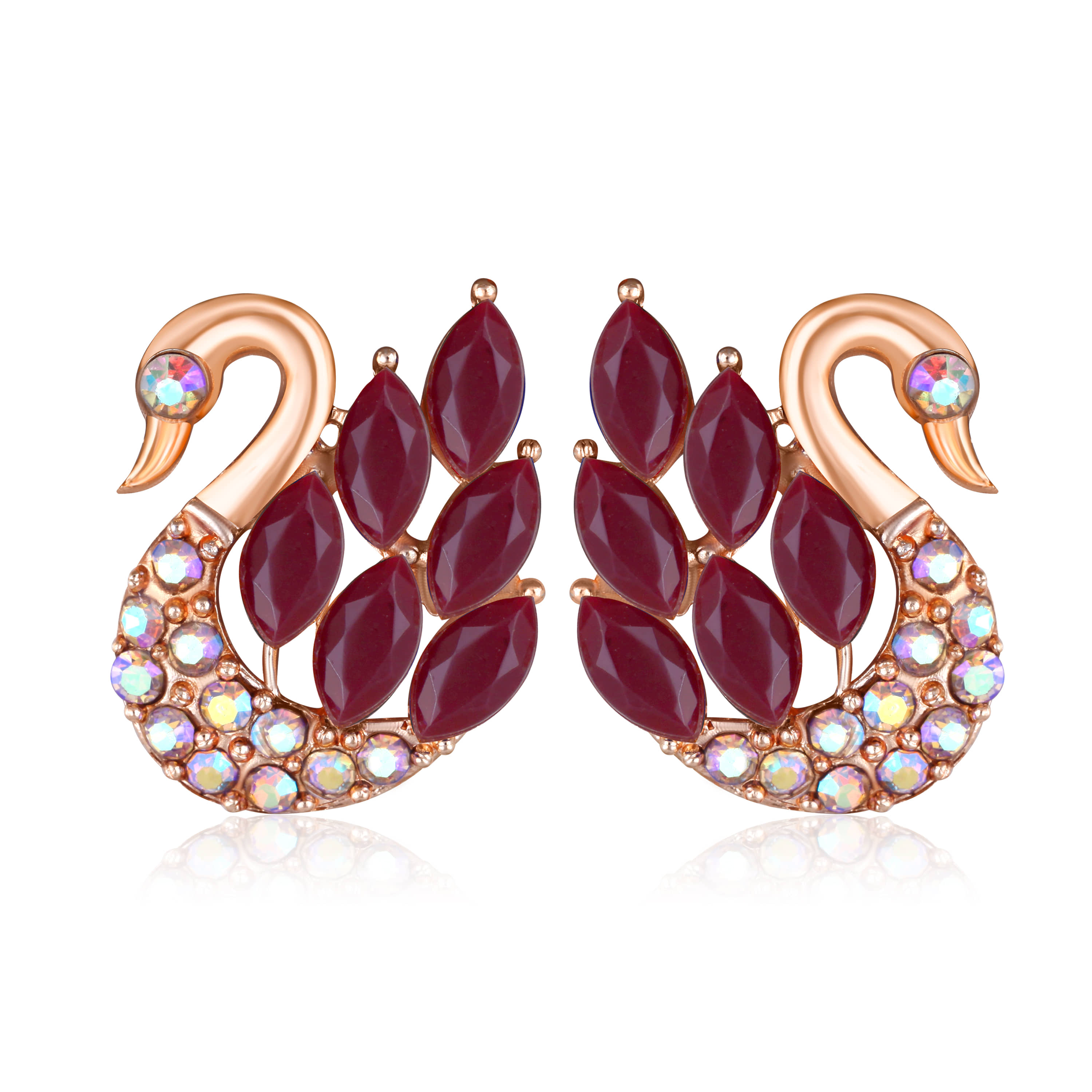 VIVASTRI Brown Stud Earrings ( Pack of 1 ) - Earrings | Buy online on ZillyBuy