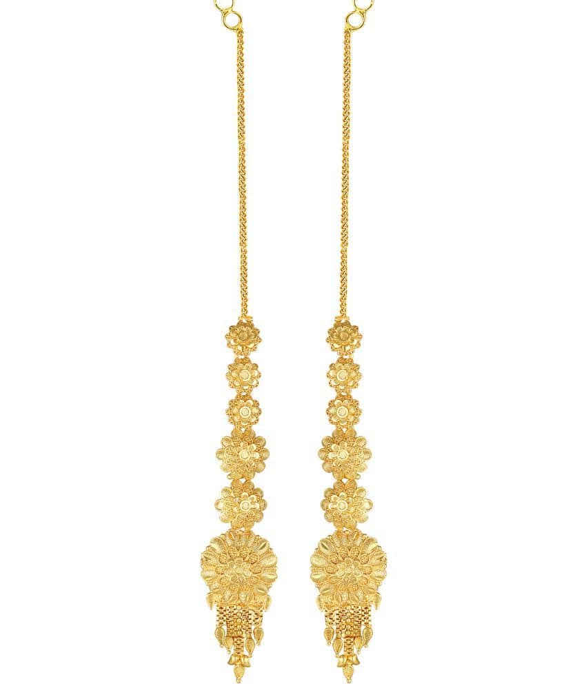 VIVASTRI Golden Jhumki Earrings ( Pack of 1 ) - Earrings | Buy online on ZillyBuy