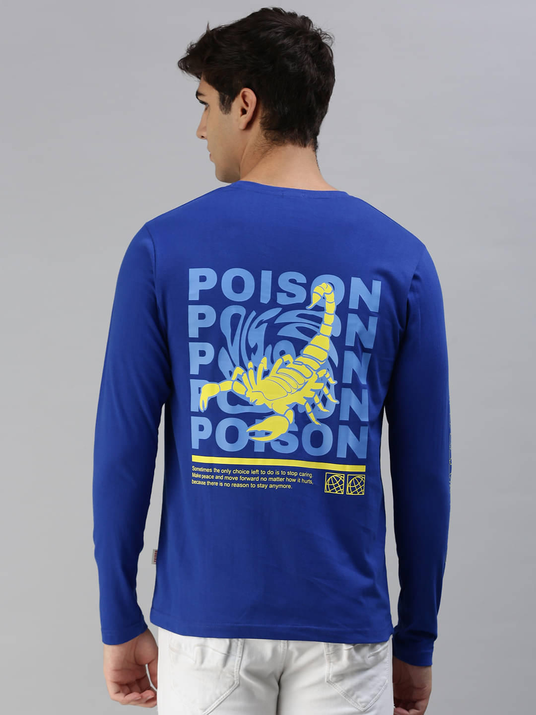 Veirdo Pack of 1 100% Cotton Regular Fit Men's T-Shirt ( Blue ) Veirdo Pack of 1 100% Cotton Regular Fit Men's T-Shirt ( Blue )