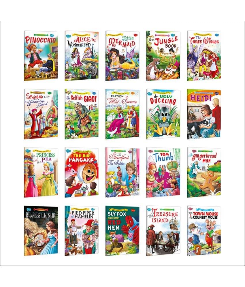 World Famous Fairy Tales | Wonderfully Illustrated Abridged | Gift Pack of 20 Books | V2 World Famous Fairy Tales | Wonderfully Illustrated Abridged | Gift Pack of 20 Books | V2