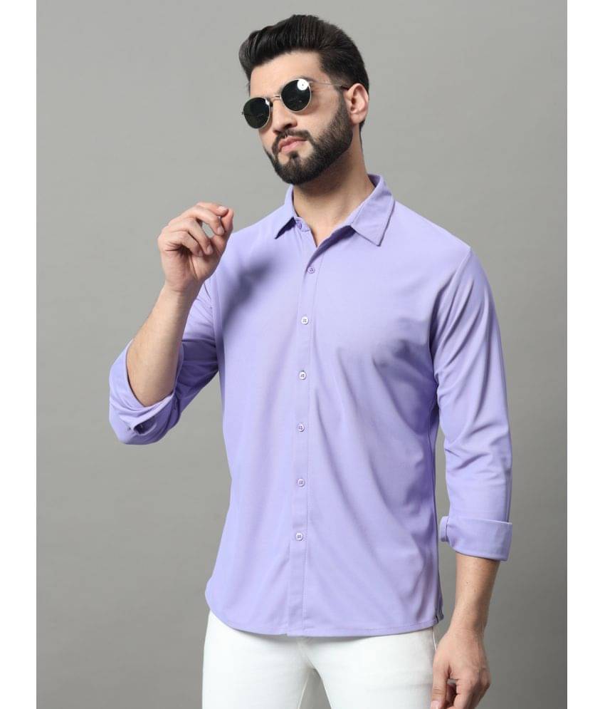 renuovo Polyester Regular Fit Solids Full Sleeves Men's Casual Shirt - Purple ( Pack of 1 )     			renuovo Polyester Regular Fit Solids Full Sleeves Men's Casual Shirt - Purple ( Pack of 1 )