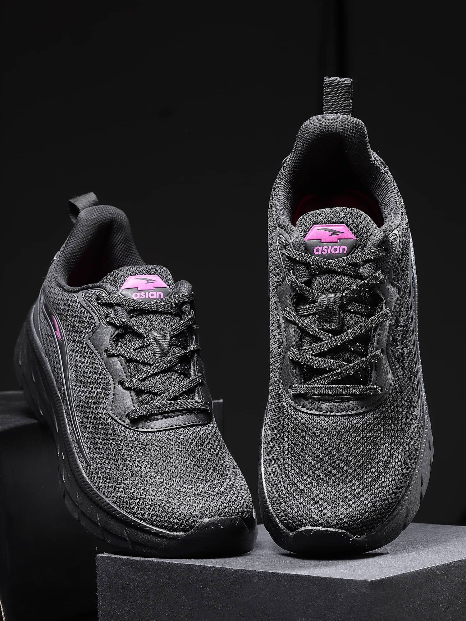     			ASIAN - Black Women's Running Shoes