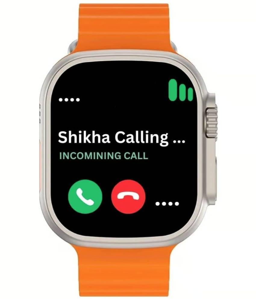     			T8 LARGER DISPLAY T800 ULTRA SERIES 8 Orange Smart Watch