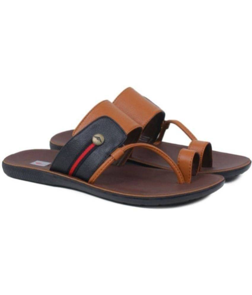     			ASIAN Tan Men's Leather Slipper