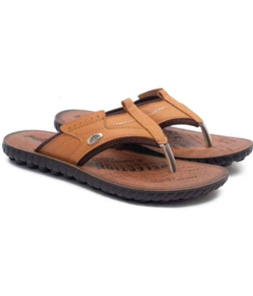     			ASIAN Tan Men's Thong Flip Flop