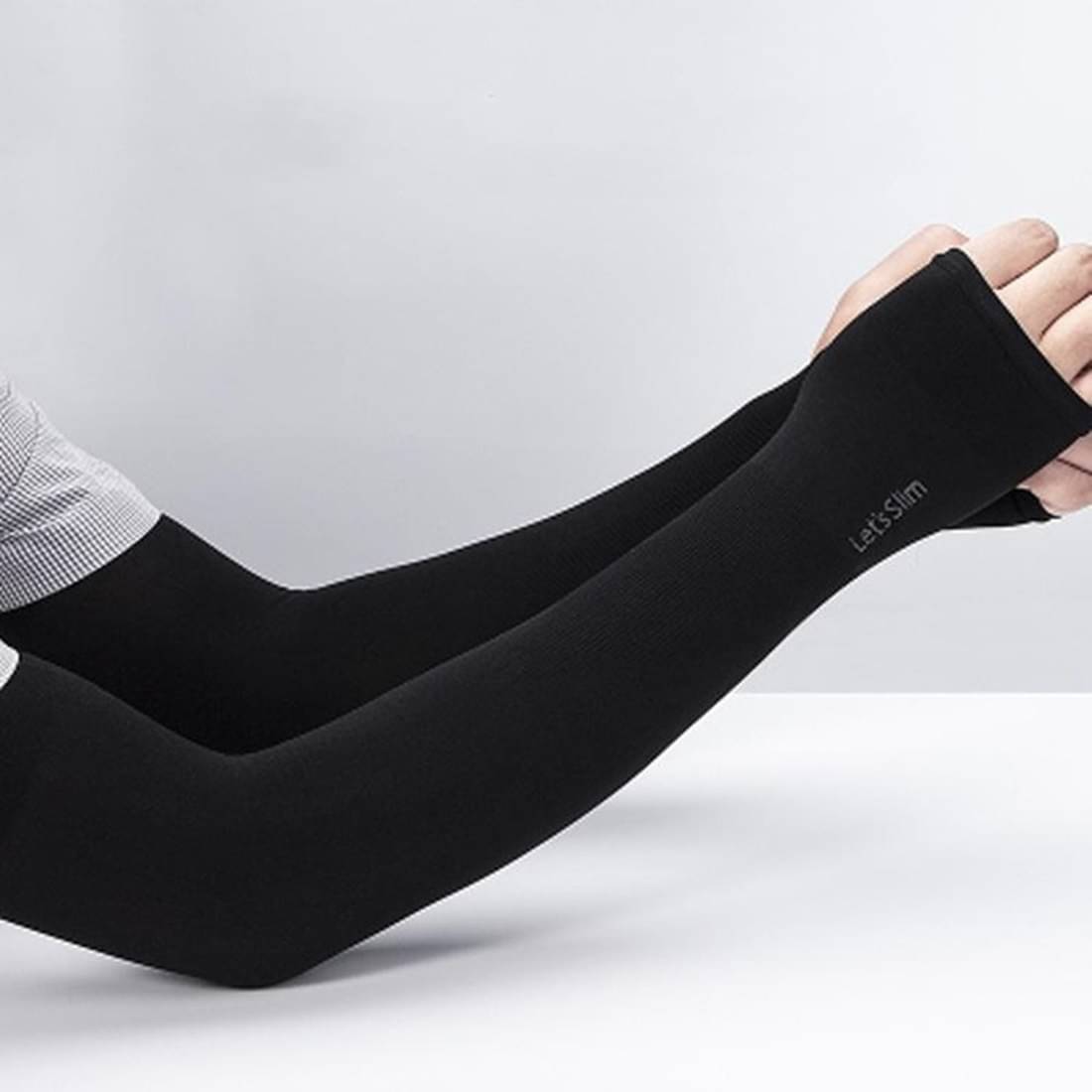     			Auto Hub Black Solid Riding Sleeves ( Single Set )