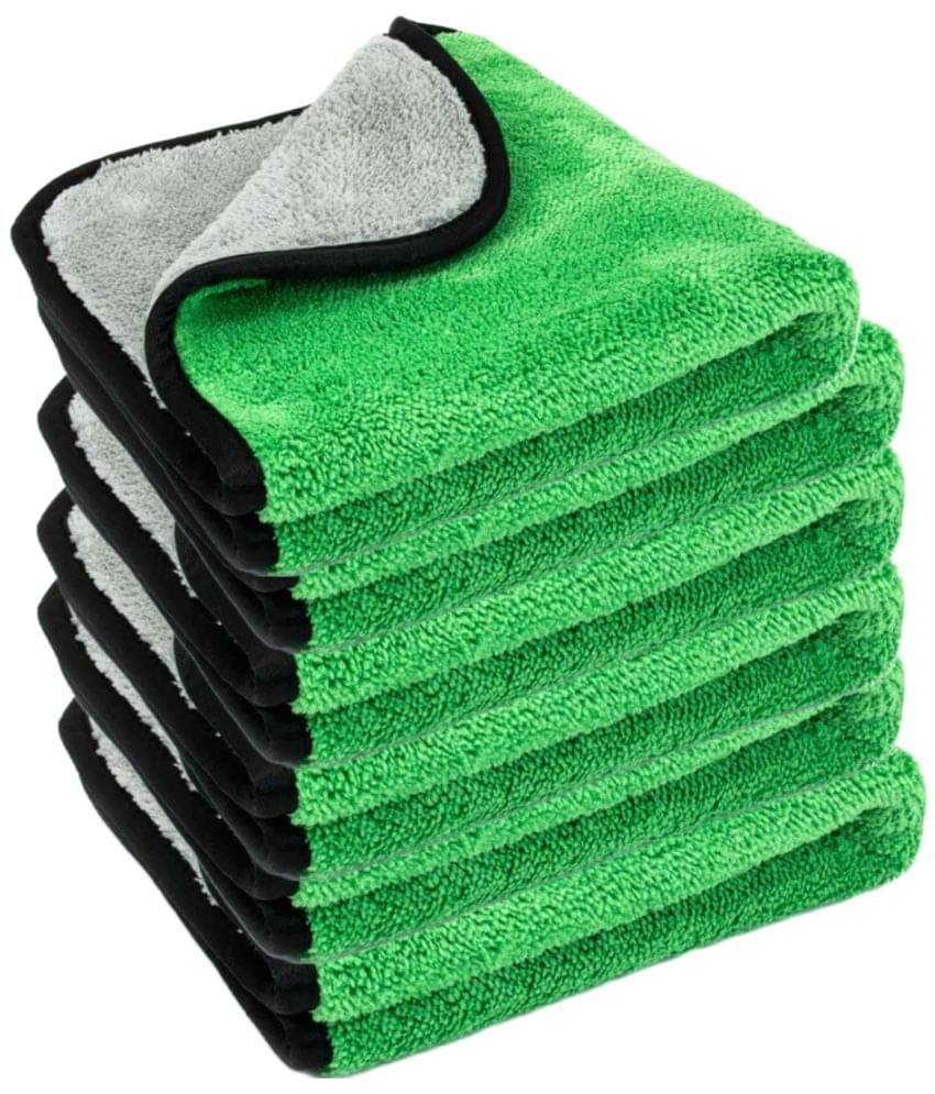 Auto Hub Green 600 GSM Microfiber Cloth For Automobile ( Pack of 6 ) Auto Hub Green 600 GSM Microfiber Cloth For Automobile ( Pack of 6 )