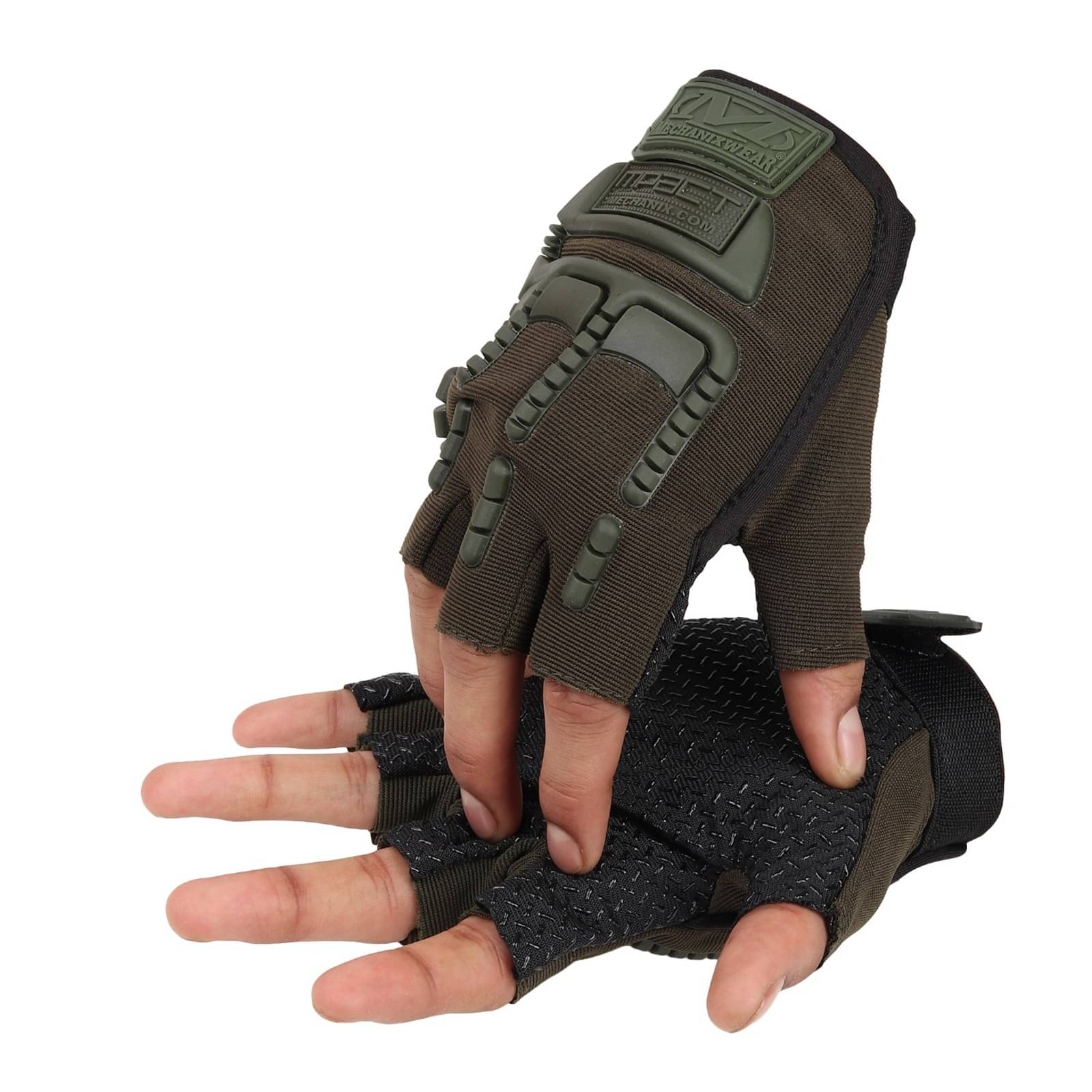 Auto Hub Half Fingers Polyester Riding Gloves ( Pair of 1 ) Auto Hub Half Fingers Polyester Riding Gloves ( Pair of 1 )