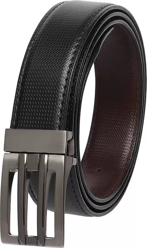 Azibo - Black PU Men's Reversible Belt ( Pack of 1 )