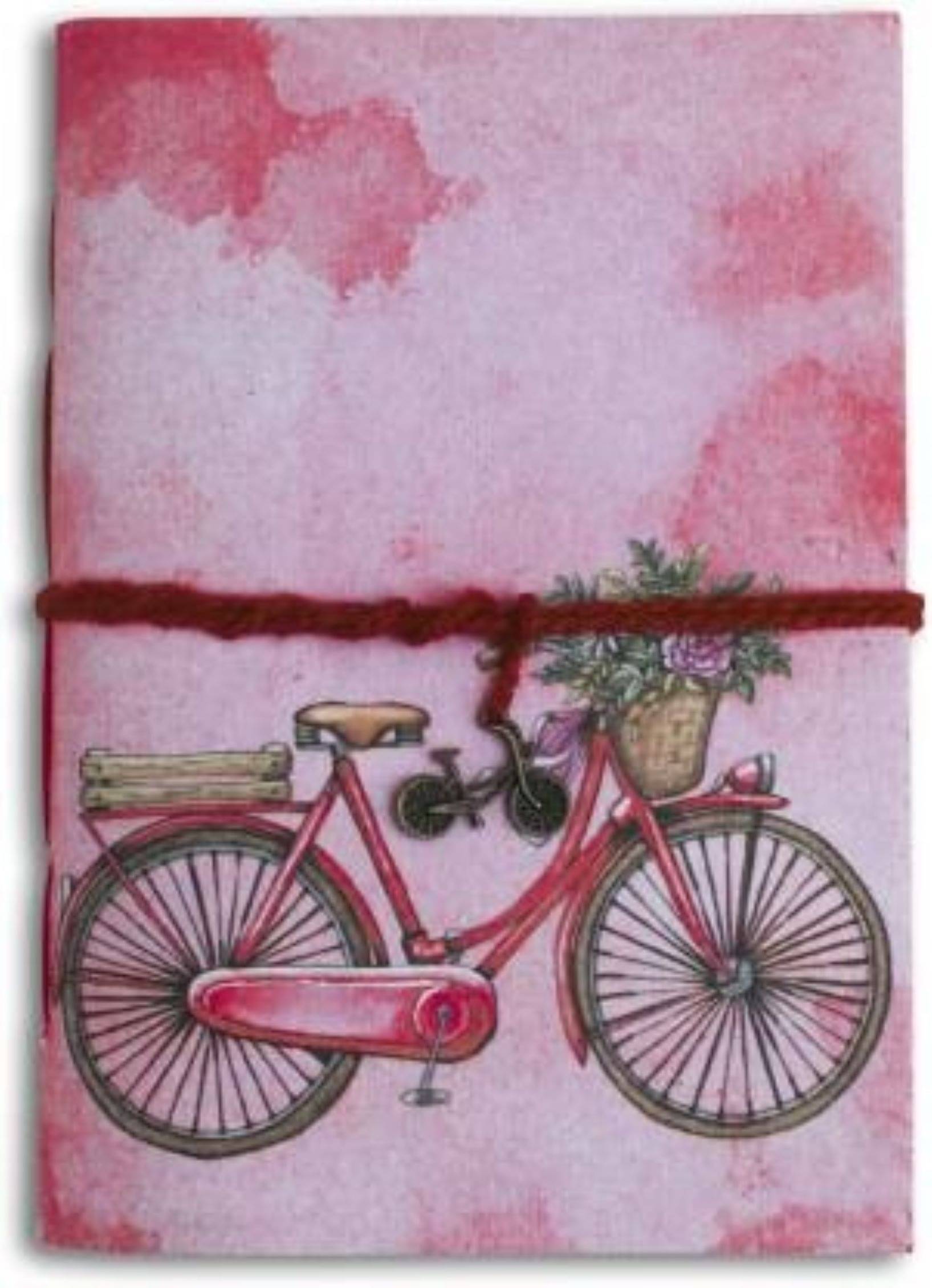     			Bicycle Print Flesh Cut Bahi A5 Diary Un-Ruled 96 Pages (Pink Color)