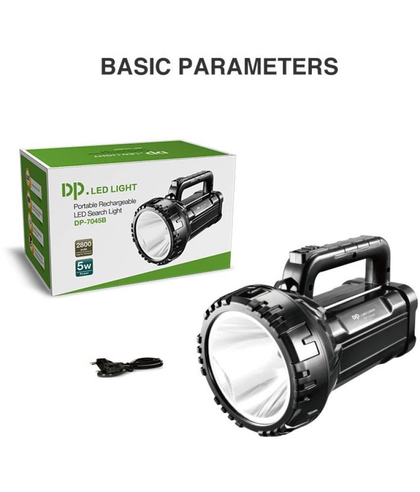     			DP - 5W Rechargeable Flashlight Torch ( Pack of 1 )