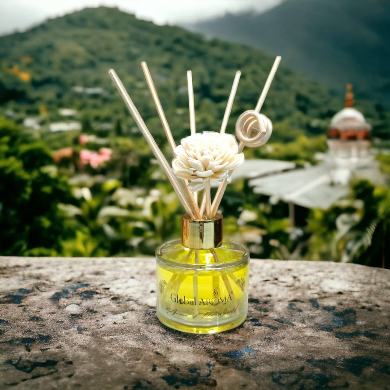     			GLOBAL AROMA Tuscanleather Fragrance Glass Reed Diffusers Set 60ML