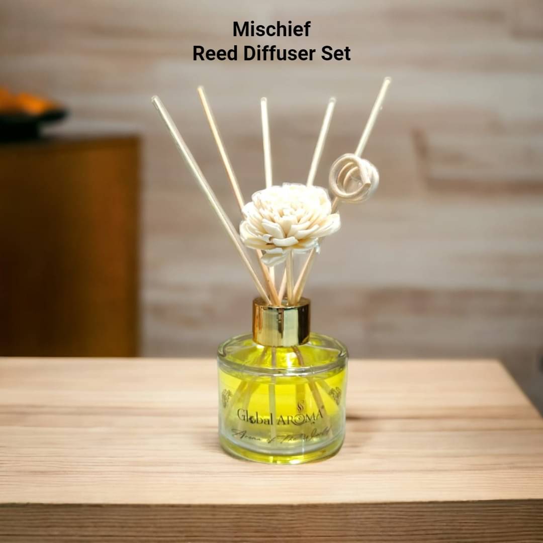     			GLOBAL AROMA Mischief Fragrance Glass Reed Diffusers Set 60ML